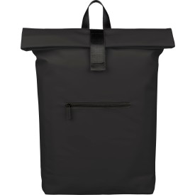 Gerecyclede PU-rugzak Naiya-Zwart