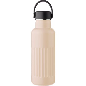 Gerecyclede roestvrijstalen dubbelwandige drinkfles (500 ml) Lior-Beige
