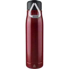 Gerecyclede roestvrijstalen dubbelwandige drinkfles (500 ml) Solene-Rood