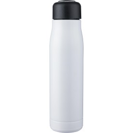 Gerecyclede roestvrijstalen dubbelwandige drinkfles (500 ml) Solene-Wit