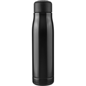 Gerecyclede roestvrijstalen dubbelwandige drinkfles (500 ml) Solene-Zwart