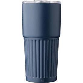 Gerecyclede roestvrijstalen dubbelwandige drinkmok (500 ml) Kael-Blauw
