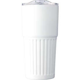 Gerecyclede roestvrijstalen dubbelwandige drinkmok (500 ml) Kael-Wit
