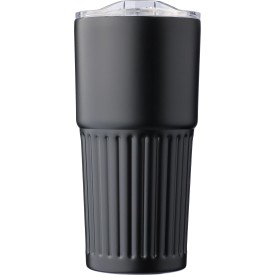 Gerecyclede roestvrijstalen dubbelwandige drinkmok (500 ml) Kael-Zwart