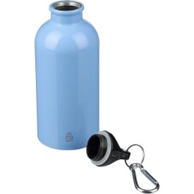 Sable enkelwandige fles 400ml - gerecycled RVS - met karabijnhaak