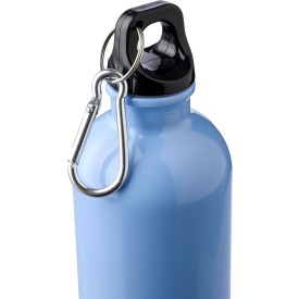 Sable enkelwandige fles 400ml - gerecycled RVS - met karabijnhaak
