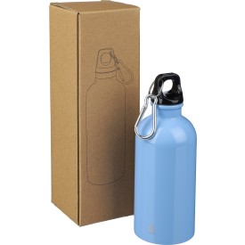 Sable enkelwandige fles 400ml - gerecycled RVS - met karabijnhaak