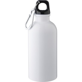 Gerecyclede roestvrijstalen enkelwandige fles (400 ml) Sable-Wit