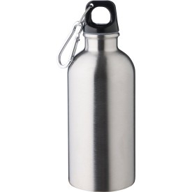Gerecyclede roestvrijstalen enkelwandige fles (400 ml) Sable-Zilver