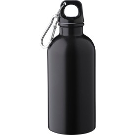 Gerecyclede roestvrijstalen enkelwandige fles (400 ml) Sable-Zwart