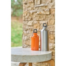 Emeric drinkfles 750ml - gerecycled RVS - PP dop - karabijnhaak