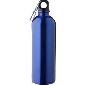 Gerecyclede roestvrijstalen enkelwandige fles (750 ml) Emeric-Kobaltblauw