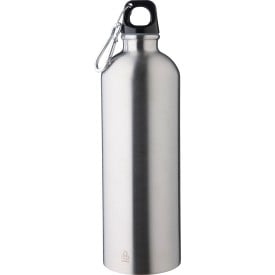Gerecyclede roestvrijstalen enkelwandige fles (750 ml) Emeric-Zilver