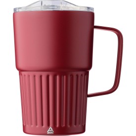 Gerecyclede roestvrijstalen to go mok (450 ml) Calo-Bordeaux