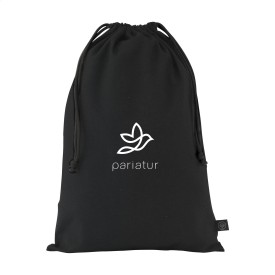 Gift Pouch GRS Recycled Cotton (150 g/m²) L-Zwart