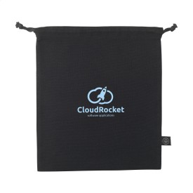 Cadeauzakje zwart van gerecycled katoen (150 g/m²) M