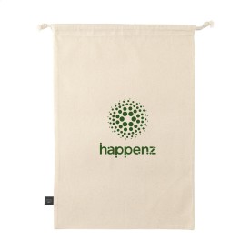 Cadeauzakje naturel van gerecycled katoen (150 g/m²) L