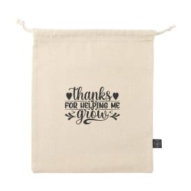 Cadeauzakje naturel van gerecycled katoen (150 g/m²) M