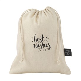 Gift Pouch Naturel GRS Recycled Cotton (150 g/m²) S-Naturel