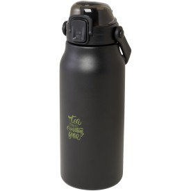 Giganto 1600 ml vacuüm geïsoleerde fles van RCS-gecertificeerd gerecycled roestvrij staal en koper-Zwart