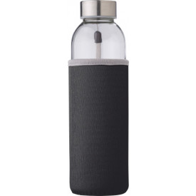 Glazen fles (500 ml)-Zwart