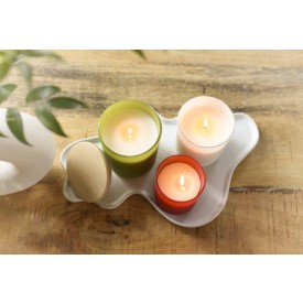 Glazen kaars Josiah - glas - diverse geuren