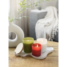 Glazen kaars Josiah - glas - diverse geuren