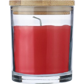 Glazen kaars Riven-Rood