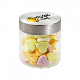 Glazen snoeppot met RVS Deksel 0,35L-Transparant