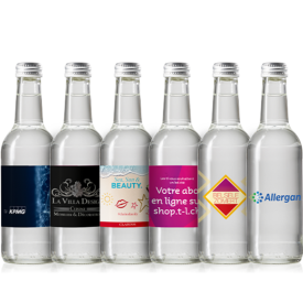 Glazen waterfles met schroefdop 330ml - glas - bronwater