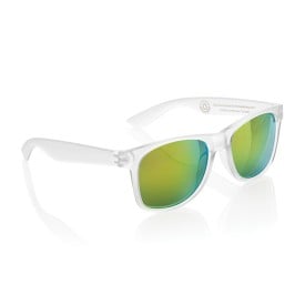 Gleam RCS zonnebril met gerecycled PC spiegelglas-Wit