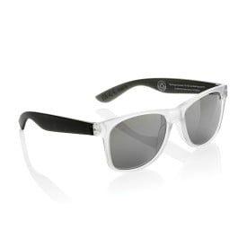 Gleam RCS zonnebril met gerecycled PC spiegelglas-Zwart, wit