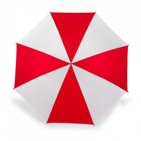Golfparaplu met 8 panelen en stalen baleinen-Rood/wit-Zonder opdruk