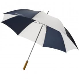 Golfparaplu bedrukken, metalen stok-Navy,Wit