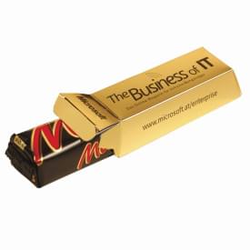Mars goudstaafje chocolade bar - 51 gram - verpakt kartonnen goudstaaf doos