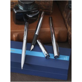 Waterman Graduate balpen - metaal - blauwe inkt - geschenkverpakking