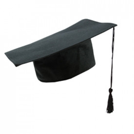 Graduation Hoed-Zwart, #000000-1 kleur