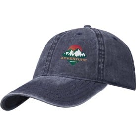 Grafton 6 panel gewassen cap-Navy