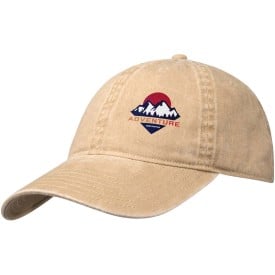 Grafton 6 panel gewassen cap-Oatmeal