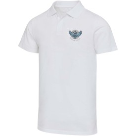 Graphite 180 g/m² unisex OCS organische polo met korte mouwen-Wit
