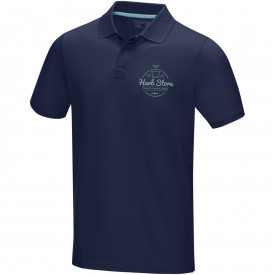 Graphite heren polo met korte mouwen GOTS biologisch textiel-Navy