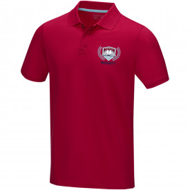 Graphite heren polo met korte mouwen GOTS biologisch textiel-Rood