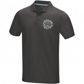 Graphite heren polo met korte mouwen GOTS biologisch textiel-Storm grey