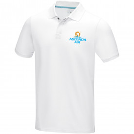 Graphite heren polo met korte mouwen GOTS biologisch textiel-Wit