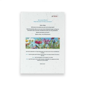 Groeipapier A5 - flyer - 200g/m2 - bloemenmix