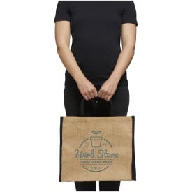 Harry draagtas 25 L - jute - Oeko-tex - lange hengsels - klittenbandsluiting