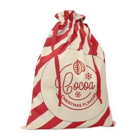 Grote katoenen tas kerstmotief-Rood