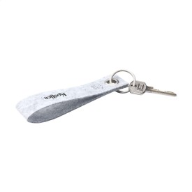 GRS RPET Felt Keyring sleutelhanger-Lichtgrijs
