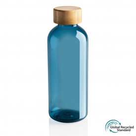 GRS RPET fles met FSC bamboe dop-Blauw