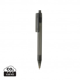 GRS RPET X8 transparante pen-Zwart